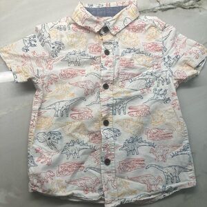 Cat & Jack button up dinosaur shirt, 4T